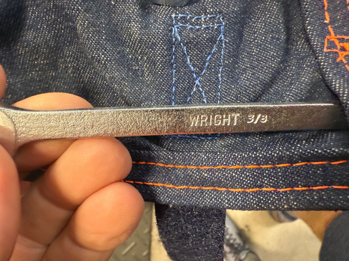 VINTAGE WRIGHT TOOL Combination Wrench Set 14 Piece SAE 714 NEW OLD STOCK USA - Picture 7 of 9