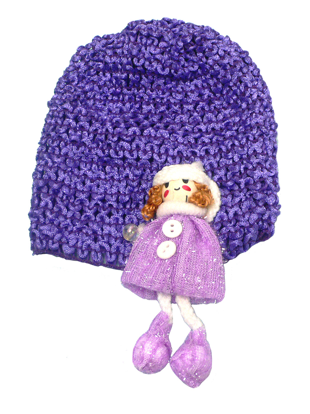 Bella Baby Stretchy Knitted Bonnet Hat with Flower Applique U16250-6259