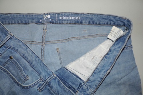 Women's Lee Mid Rise Bermuda blue denim shorts size 22 (43Wx9L) - Picture 2 of 6