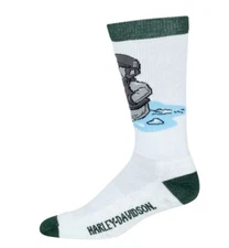 Harley Davidson Women's Snowman Biker Holiday Crew Riding Socks D89315770-100