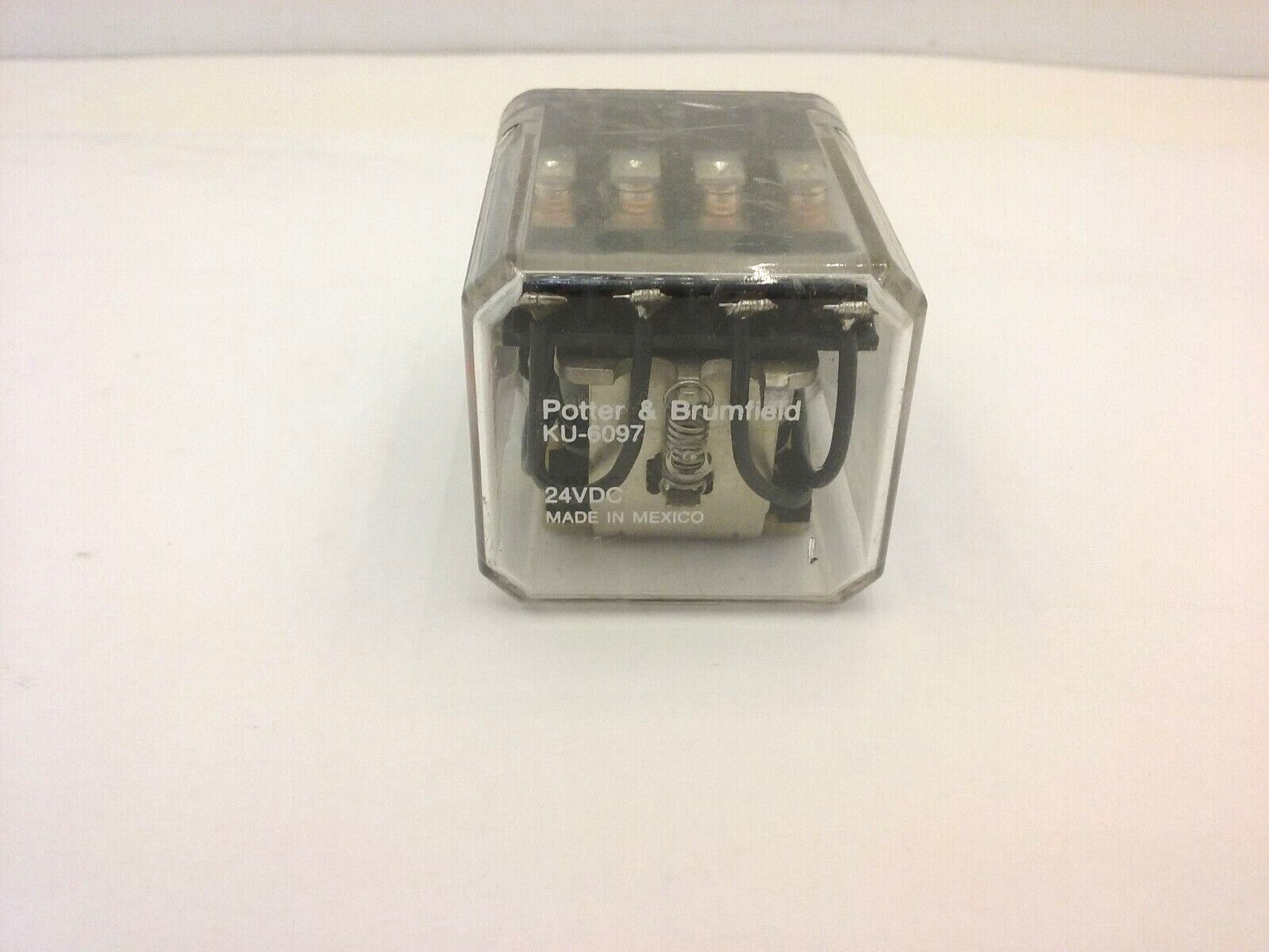 POTTER & BRUMFIELD KU-6097 RELAY 24V DC 14 BLADE PLUG IN