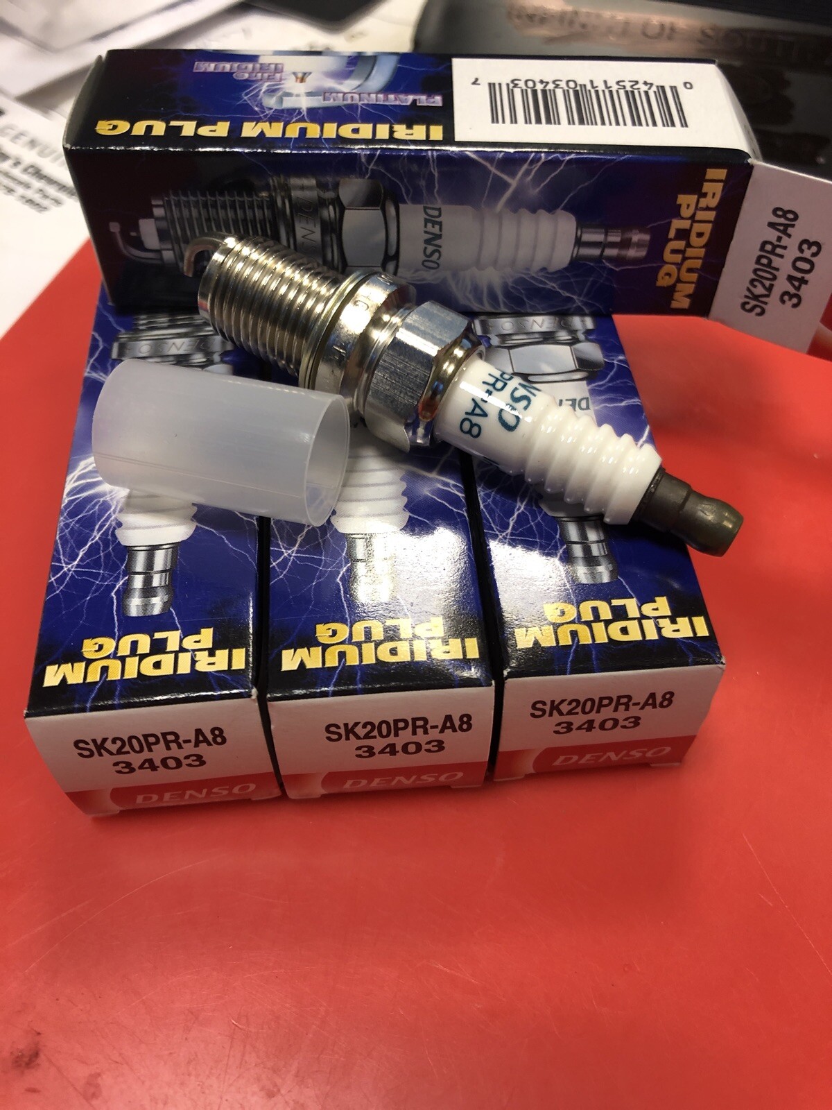 Set of 4 Spark Plug for Nissan Pathfinder D21 Toyota Celica MR2 Tundra SK20PRA8