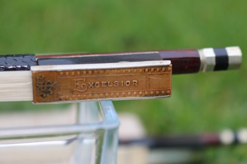 OLD Germany PERNAMBUCO Violin Bow stamped Excelsior, c.1880