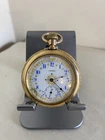 Waltham Antique Gold Pocket Watch A.W.W.Co. 74845 1892 18 size blue / gold READ