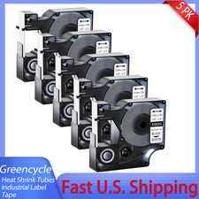 5x 6mm A18051 Heat-Shrink Tube IND Tapes Fit 3M PL300 older Rhino label maker