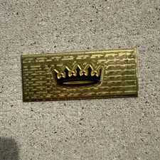 Brass Custom Leather Stamp Embossing Plate Logo Crown Image 5 X 2”