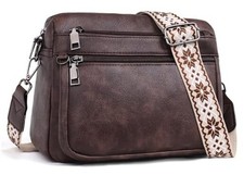 Crossbody Purses for Women Trendy,Vegan Leather Crossbody Bags,Cell Coffee