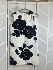 DOLCE&GABBANA Dress Size 42 Floral Print Sleeveless White Black