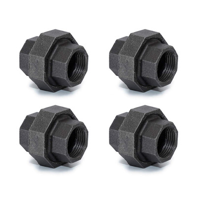1/2'' Industrial Malleable Cast Iron Union, Home TZH 4 Pack 1/2'' Female Pipe Fitt