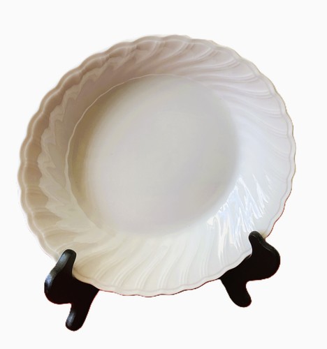 VTG Nichinan La Seine White Hostess Vegetable Bowl Japan Embossed Swirl Scallope - Picture 3 of 7