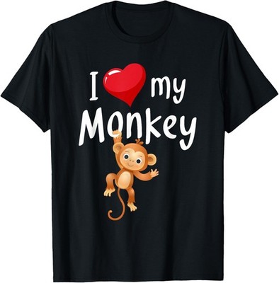 I Love My Monkey | Gift for Wife, Husband, Partner, Friend T-Shirt
