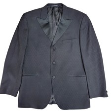 Versace Classic V2 Mens Black Wool Blend Suit Jacket Made in Italy Size 54