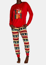 Jolly Jammies Unisex Kids Pajamas Christmas Sleepwear Red Snowman Size M 8 