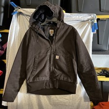 Carhartt Sandstone Jacket Quilt Lined Youth Small 4-6 Dark Brown