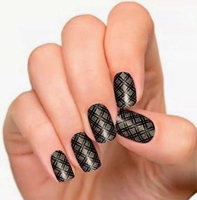 INCOCO NAIL POLISH APPLIQUE STRIPS | RITZ | BLACK & GOLD | RARE!
