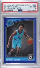 2018 Panini Donruss Optic Fast Break Blue Prizm 2/50 Devonte' Graham PSA 8 4f5