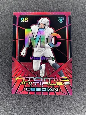 2024 Panini Obsidian - Atomic Initials Maxx Crosby #5 Red /75