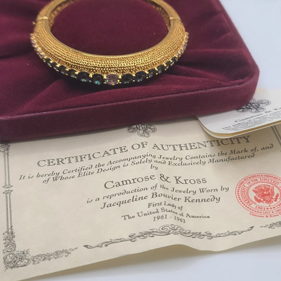 Pulsera Camrose Kross JBK Azul Estrás Malla Brazalete Firmado En Caja 7" Foto 2 de 4