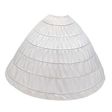 CEZOM Women 6 Hoop Petticoat Crinoline Underskirt for Bridal Wedding Dress