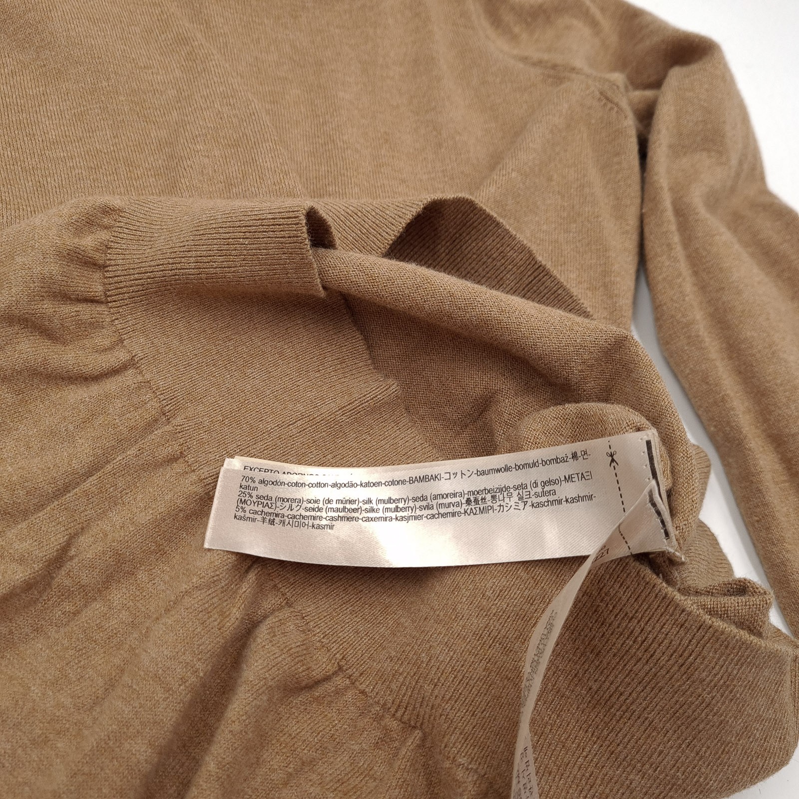 Massimo Dutti Vintage Sweater Brown Classic Knit Se7 Size M thumbnail 6