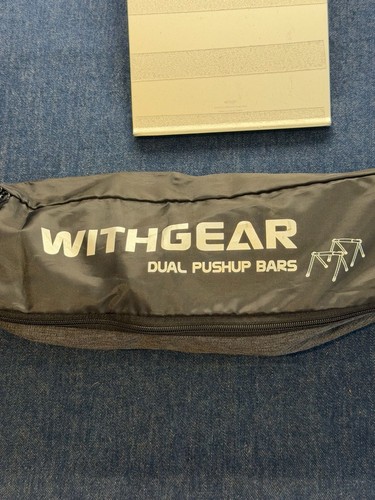 WITHGEAR Dual Pushup Bars Red Portable Fitness Equipment