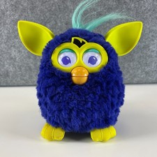 Starry Night Furby Boom Blue Yellow Fuzzy 2012 Partially Working Some Issues