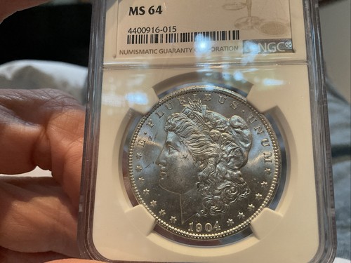 1904-O Morgan Silver Dollar – NGC MS64 – Blast White Luster – New Orleans Mint - Picture 4 of 12