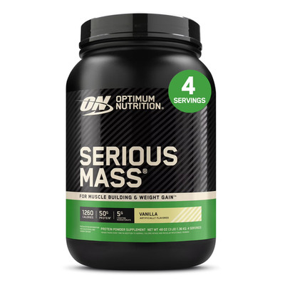 Optimum Nutrition Serious Mass, Vanilla, Weight Gainer Protein Powder, 3 lb