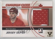 2011-12 ITG Canada VS the World Silver Jersey Vault Gold 1/1 Dino Ciccarelli 0c3