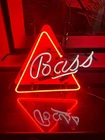 Bass Neon Beer Sign Red Triangle Breweriana Collectible Vintage Bar Decor