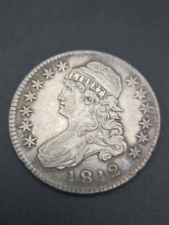 1812 Capped Bust Silver Half Dollar 50c