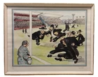 MARTIN HOLT SIGNED ARTIST PROOF A/P HASIDIC JEWS RUGBY LITHOGRAPH PRINT