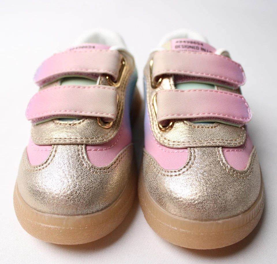 Tênis Steve Madden infantil feminino lax metálico colorblock AC2 dourado EUA: 7  - Imagem 4 de 4