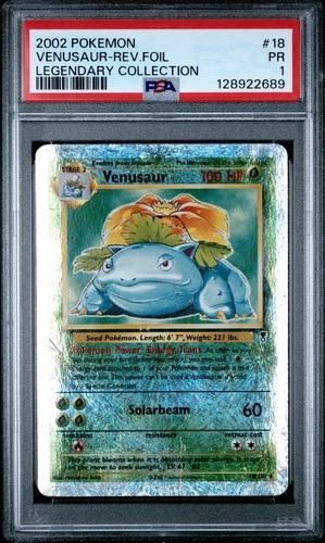 PSA 1 Venusaur Reverse Holo Legendary Collection #18 Pokemon