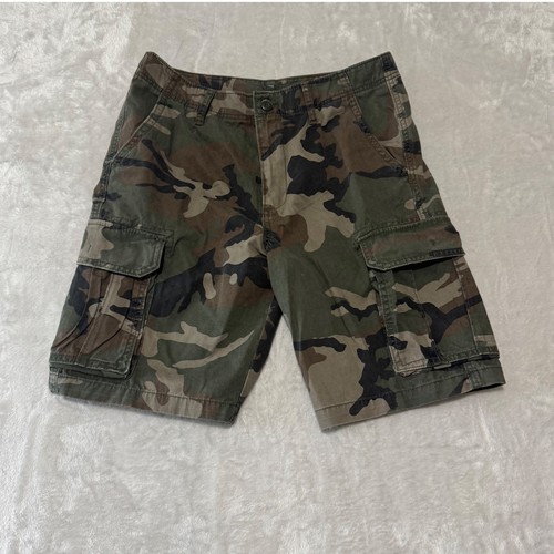 Old Navy Herren Camouflage Cargo Shorts Freizeit Outdoor Baumwolle Größe 34 Militär