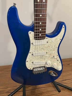 ギター Fender USA Deluxe Stratocaster Plus 1993 Fender Stratocaster Plus Deluxe Vintage Blue Burst 1993 W/“Plus