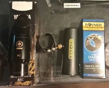 Yamaha Tenor 4c Saxophone Mouthpiece & Rovner Dark 2r Ligature With Cap & Boxes