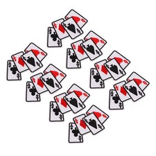 20Pcs Iron On Patch Embroidered Playing Card Patch Applique For Clothes Dr AP9