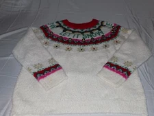 NWT Fred Meyer 33 Degrees Christmas Sweater Let It Snow Bells & Sequined Size XL