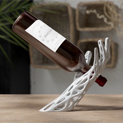 Hand-Shaped Tabletop Wine Bottle Holder Rack