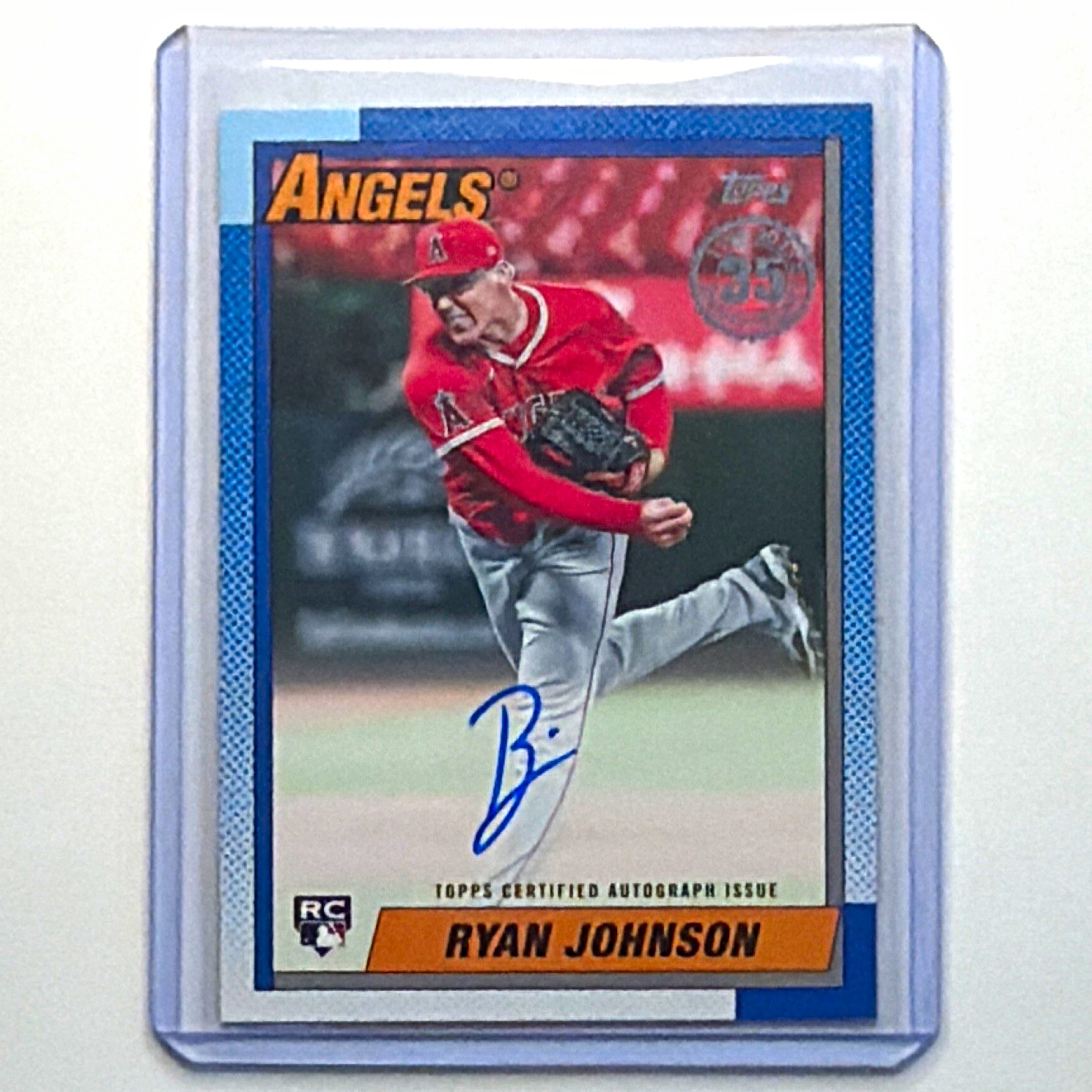 Ryan Johnson 2025 Topps Update 1990 Auto RC #90AU-RJ Angels