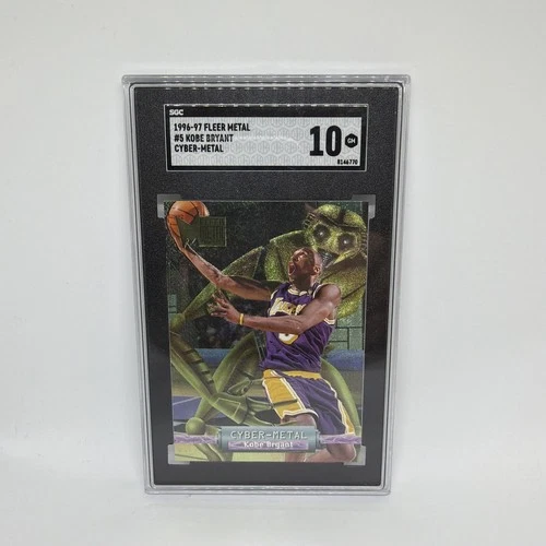 1996 Fleer Metal #5 Kobe Bryant Cyber Metal RC Rookie Card SGC 10 GEM MINT