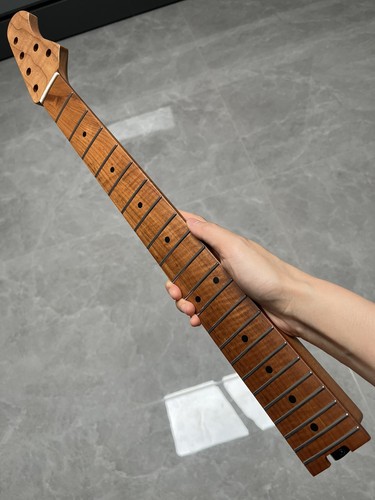 NEW Stainless steel satin 22frets DIY Roasted Flame Maple electric guitar neck