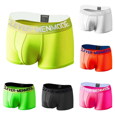 Stylish Men's Boxer Briefs Comfortable Nylon Underwear in Various Colors