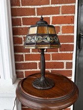 Arts & Crafts Handel Signed Shade & Base Slag Glass Shade Lamp 2.5 Shade Holder