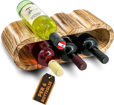 Cantinetta Vino Rustica - Portabottiglie per 6 Bottiglie, 2 Ripiani - Design Sen