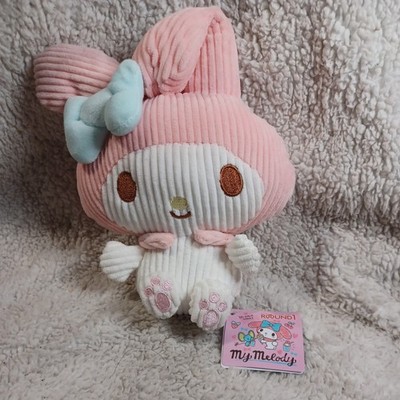 Sanrio My Melody Round One 8  Corduroy Pink Plush Doll Toy Brand NEW with Tags