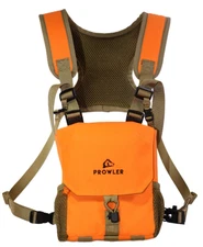 PROWLER - Binocular Chest Pack Harness - Hunter Orange - Fits 12x50 & 10x42 Bino