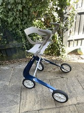 byACRE Carbon Ultralight 4-Wheel Rollator, Carbon Fibre, Adjustable, Blue