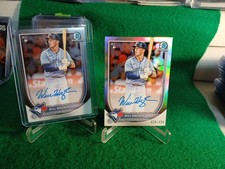 2025 Bowman Chrome Will Wagner #436/499 Rookie Refractor Auto#CRA-WW + Base Auto